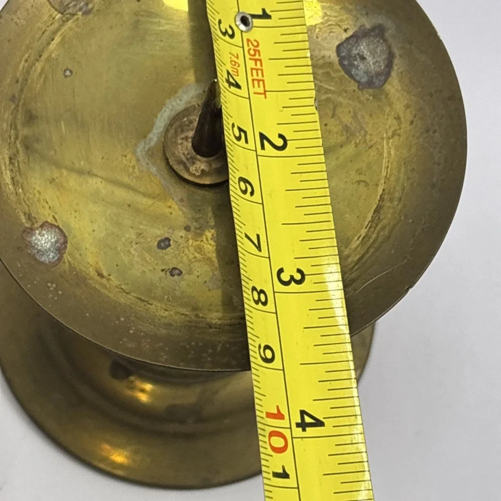 Vintage Brass MCM Candle Stand Brass‎ Pillar Candleholder 5 Inch